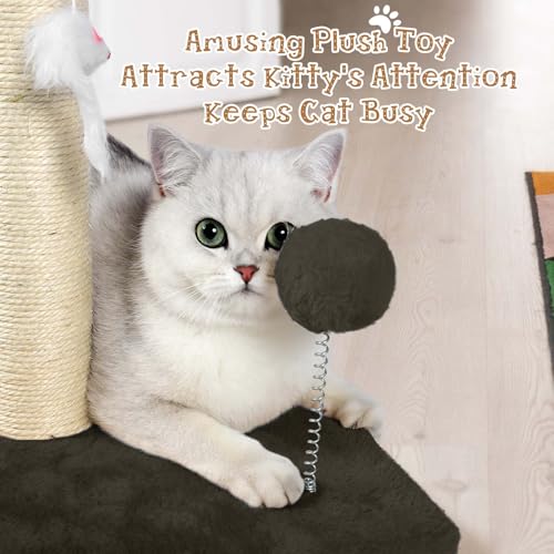 32" Tall Sisal Cat Scratching Posts Tree for Indoor Cats Adults