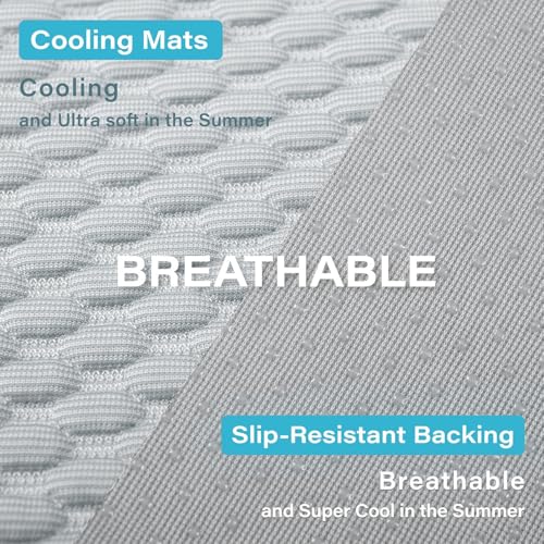Pet Cooling Mat & Sleeping Pad (36" x 36" / GreyWhite)