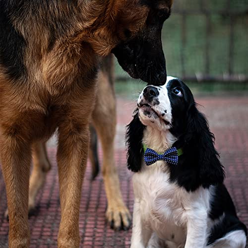 5 Pack Dog Bowties Plaid for Small Dogs Slide on Collar (S/M)