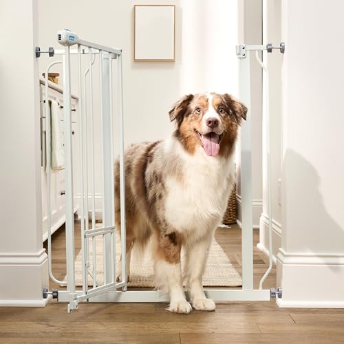 Carlson 36" Extra Tall Walk Through Dog Gate for Doorways & Bottom of Stairs (White / 29.5-36.5" W x 36" H)