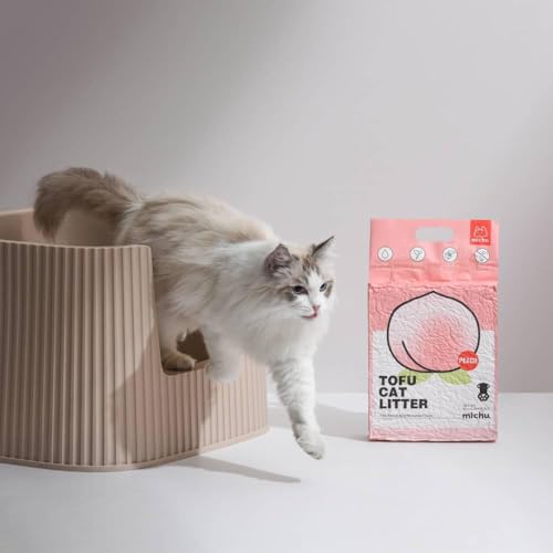 Tofu Cat Litter Natural Clumping Tofu Cat Litter (1 Pack / Peach)