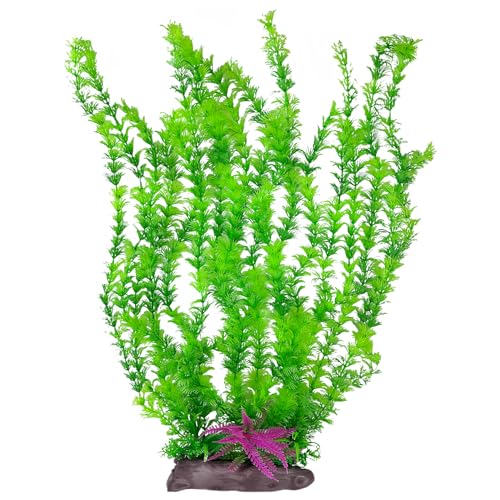 Aquarium Plastic Plants Aquarium Decor Artificial Fish Tank Plants (A / 20.4 in)