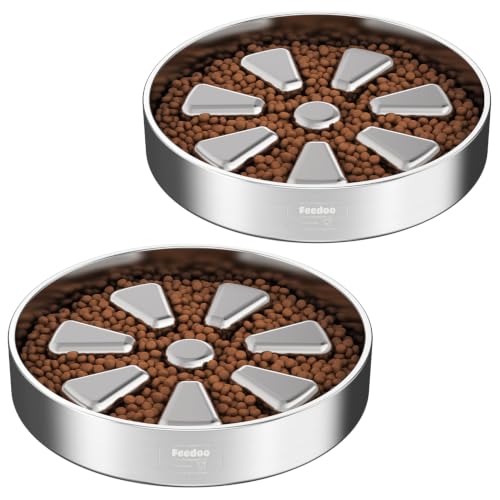 Slow Feeder Dog Bowl 4 (Spiral-2Pack / XL 4~4.5Cups)