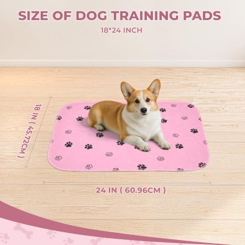 Reusable Puppy Pads (Pink / 18*24 Inch (Pack of 2))