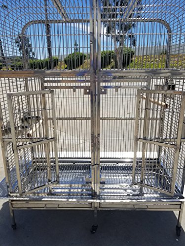 304 Stainless Steel Bird Parrot Macaw Breeder Double Cage