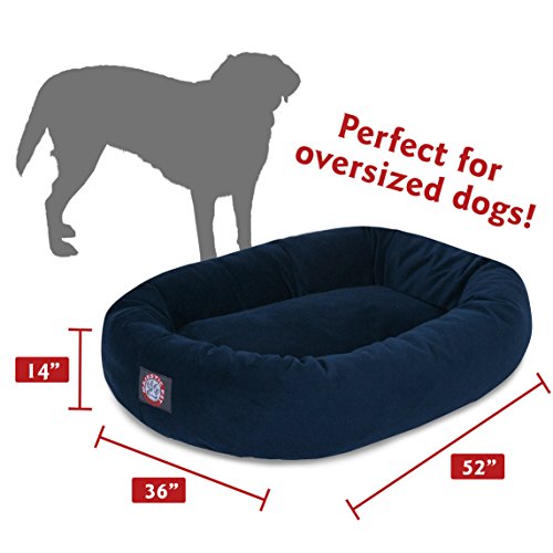 Suede Calming Dog Bed (Navy)