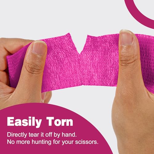 16 Pack Self Adhesive Bandage Wrap Pink (Pink / 2IN - 16Pack)