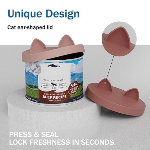 Silicone Pet Food Can Lids (2.9in/75mm(12.5-14oz) / Mars+Coral)