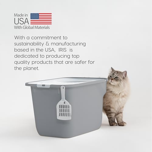 Large Top Entry Cat Litter Box (Top Entry / Gray)