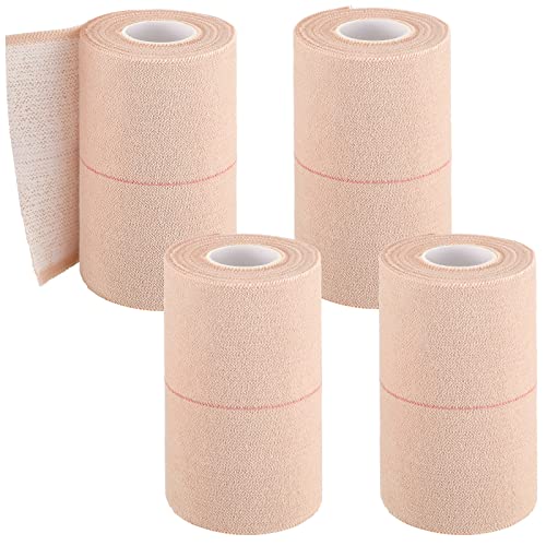 4 Rolls Elastic Adhesive Tape Bandage (4 Inch in Width)