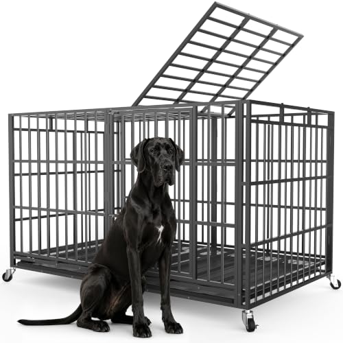 78 Inch Heavy Duty Dog Crate (Black / XXX-Large)
