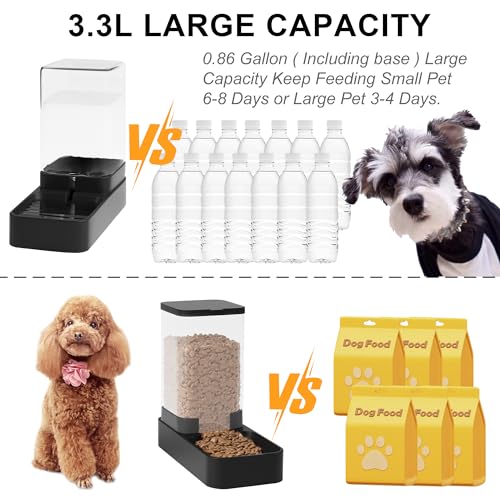 Automatic Cat Feeder and Water Dispenser in Set with Pet Food Bowl