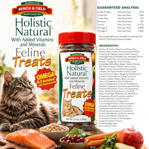 Holistic Natural Healthy Kitty Cat Treats (3 Ounce (Pack of 4))