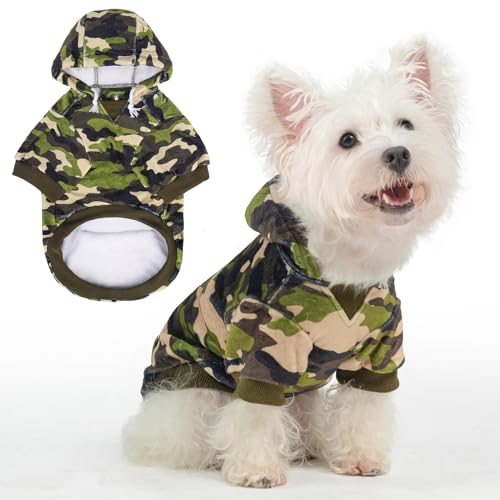 Dog Hoodie for Small Medium Dogs Puppy (Small/Medium / Army Green)