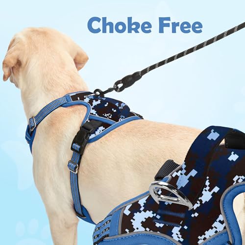 Dog Harness No Pull (Mosaic Blue / Small)