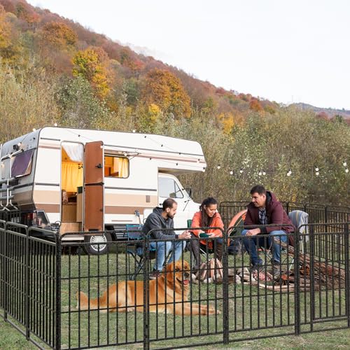 Heavy Duty Dog Fence Outdoor 24 Steel Panels 32" Height (27"W x 32"H)