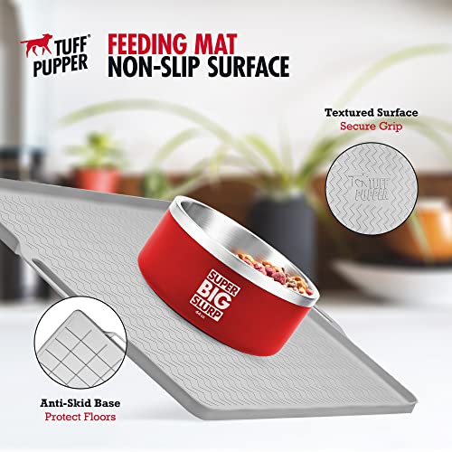 36x24 XXL Dog Feeding Mat for Food and Water (Gray / XX-Large - 36" x 24")