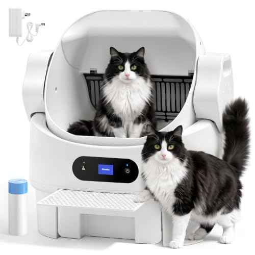 Self Cleaning Automatic Litter Box for Cats to15lb (white)
