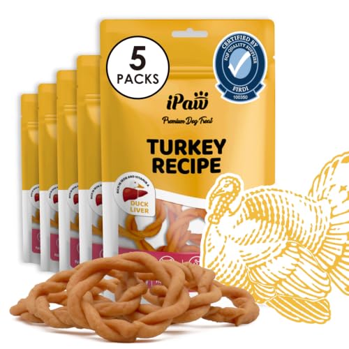 Turkey Dog Treats (3.88 Ounce (Pack of 5) / Duck Liver, Ring)