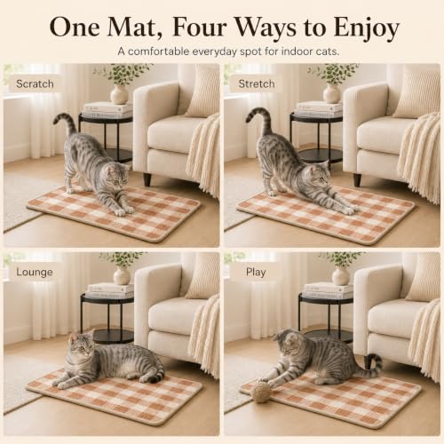 Cat Scratcher Mat (Coffee White)