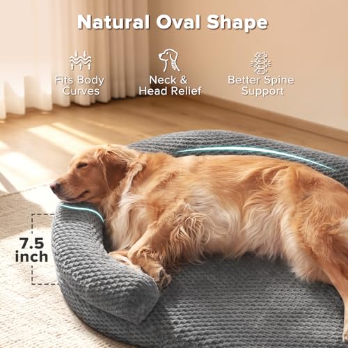 Orthopedic Dog Beds Large Sized Dog (Dark grey / L(36"x 27"x 6"))