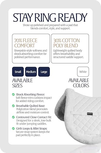Eidsvoll White English Saddle Pad (White / Medium)
