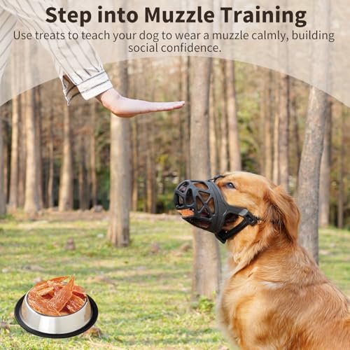 Basket Dog Muzzle for Large Medium Small Dogs German Shepherd (Large / Black)