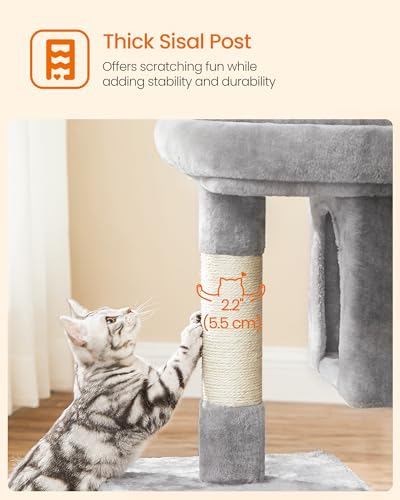 Cat Tree 33.1 (L (23.6"L x 15.7"W x 33.1"H) / Light Gray)