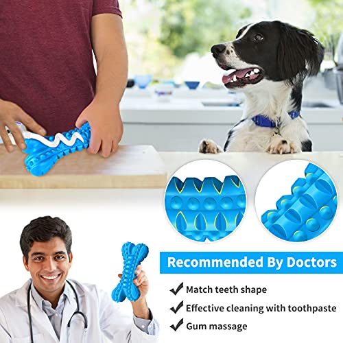 Dog Toys for Aggressive Chewers (Large / Bone-Blue)