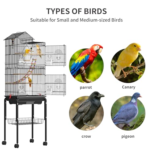 62 inch Metal Bird Cage (Black)