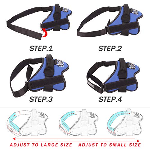 Dog Harness No (Large (Pack of 1) / Blue)