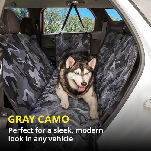 Dog Car Seat Cover (XL – Fits Large SUVs & Full-Size Trucks / Gray Camo)