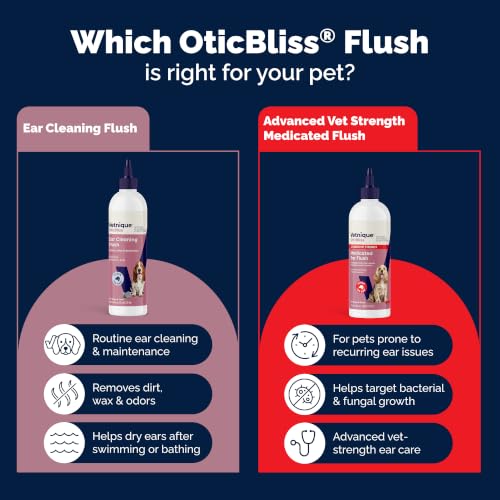 Oticbliss Cat & Dog Ear Cleaner & Drying Flush for Wax & Odor (4oz)