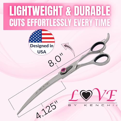 Love Dog Grooming Shears (8.0" Curved)