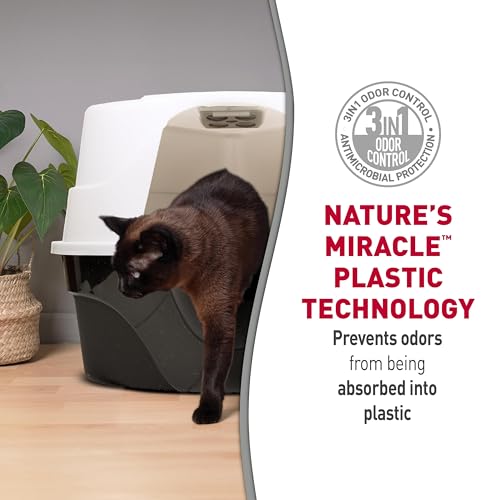 Advanced Hooded Corner Cat Litter Box with Charcoal Filter (Pack of 1)