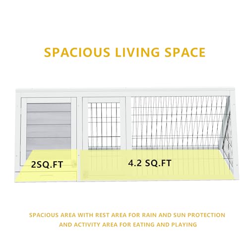 Rabbit Hutch Chicken Coop Outdoor A (Grey)