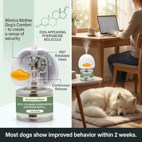 8-in-1 Dog Calming Diffuser Kit, 2 Plug-Ins & 6 Refills, 180-Day Supply (8 packs - Duck Diffuser)