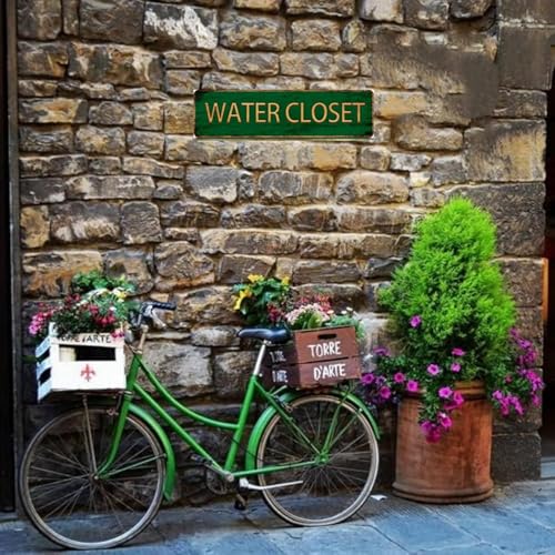 Vintage Metal Tin Sign WATER CLOSET 4''x16'' inch (sign8)