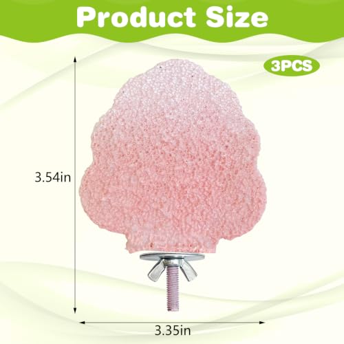 3PCS Bird Beak Grinding Stone Resin Bird Perch Stand Grinding Claw Birds Cage Perch Parrot Climbing Chewing Toys Parakeet Cage Accessories for Budgies Cockatiels Conures