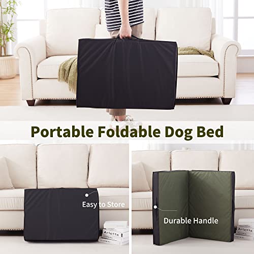 Outdoor Dog Beds for Large Dogs (X-Large / Olive Green)
