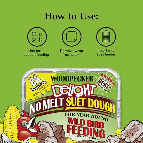 Woodpecker Delight No Melt Suet Dough (1.47 Ounce (Pack of 8) / Woodpecker, 8 Pack)