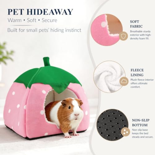 Guinea Pig Hideout (Red & Pink)