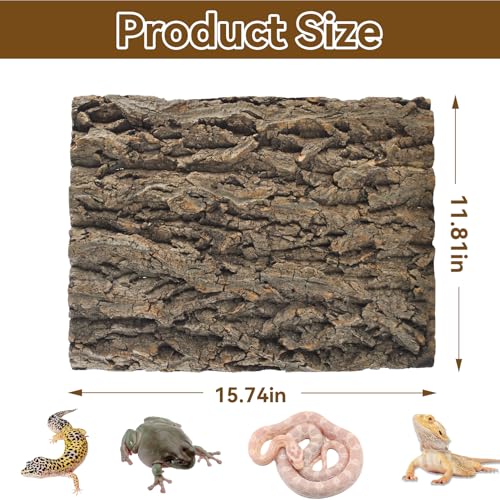 4PCS Reptile Cork Bark Mat (【15.74 x 11.81 In】)