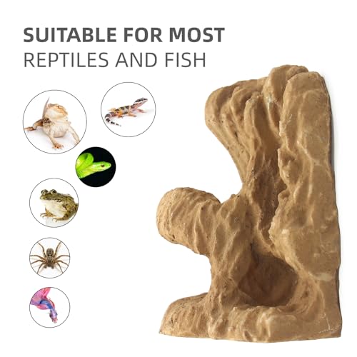 Reptile Hide Shale Scape Step Ledge Backdrop (Medium-9.6*4.9*4.9)