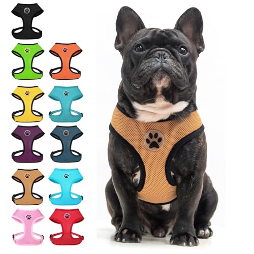 Small Dog Harness (L (NECK: 17", CHEST: 18.8"-24") / Beige)