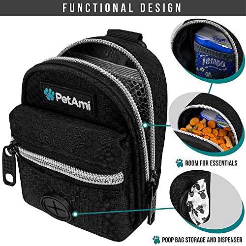 Dog Poop Bag Holder for Leash (Black / 1 Count (Pack of 1))