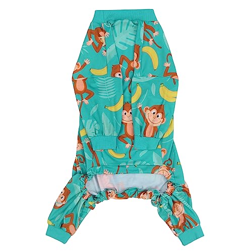 Dog Pajamas One Piece Light Comfy Pjs Pet Costume M (XX-Large / Monkeying Around)