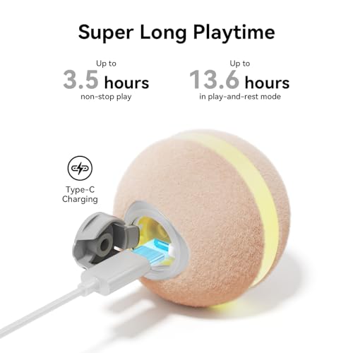 Interactive Cat Ball Toy (Apricot)