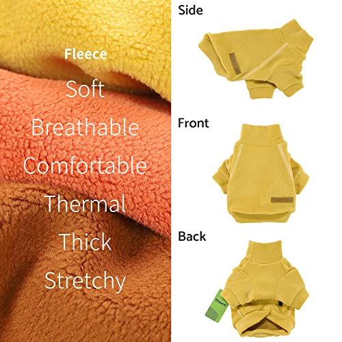 3 Pack Classic Fleece Dog Sweater (XX-Large / Orange-Yellow-Coffee)