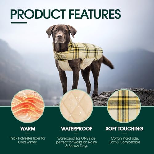 Waterproof Dog Coat (Yellow / 2X-Large (Pack of 1))